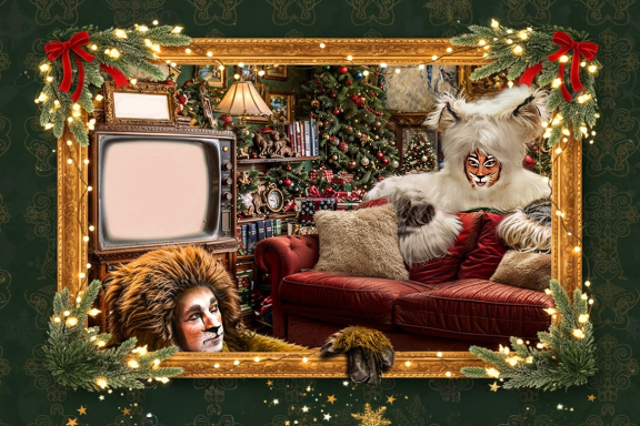 Новогодние ёлки "Ох уж эти котики…"